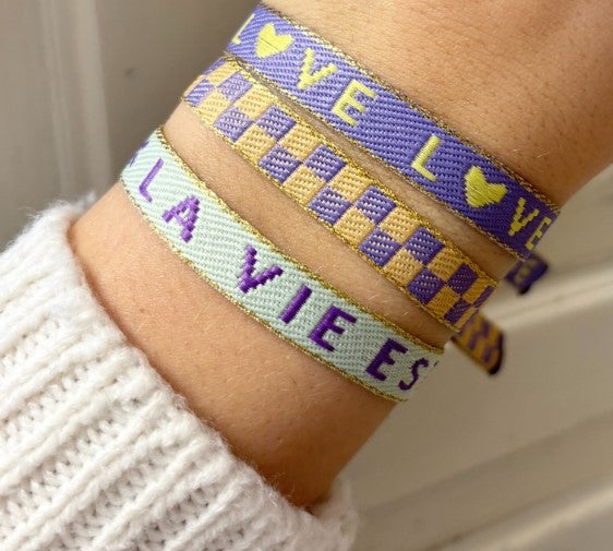 Polsbandje La vie est Belle Mintgroen